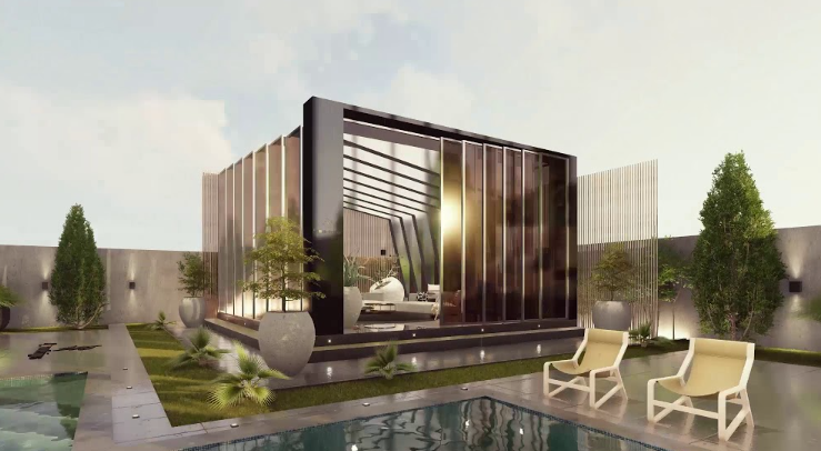 تصميم مجلس خارجي من رويال آرت جروب | التجمع الخامس 9 تصميم مجلس خارجي زجاجي